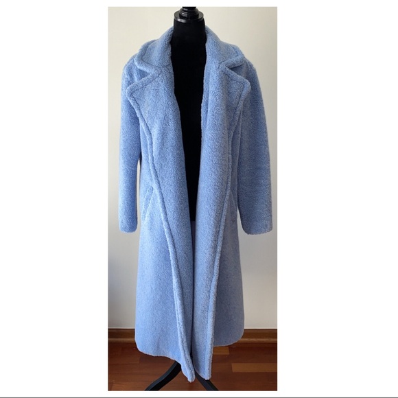 💥6 HR SALE💥 SOMETHING NAVY TEDDY FAUX FUR COAT - Picture 3 of 8